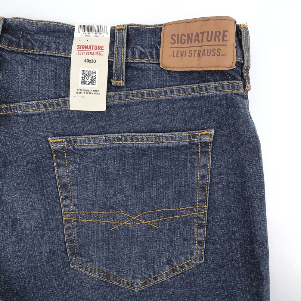 NEW Signature Levi Strauss Flex Bootcut Jeans Blue Mens 40x30